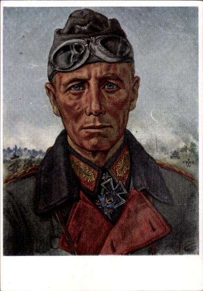 Artysta KP Willrich, Wolfgang, generał dywizji Rommel, odznaczony Krzyżem Rycerskim, Dywizja Pancerna, VDA