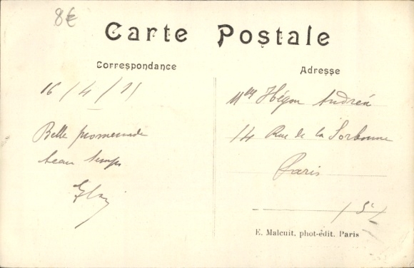 Postcard Vanves Hauts de Seine, Les Jardins de la Mairie