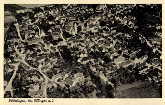 Ak Wittislingen in Schwaben, Fliegeraufnahme