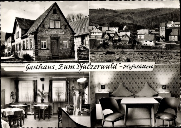 Postcard Hofstätten Wilgartswiesen in the Palatinate, Inn Zum Palatinate Forest