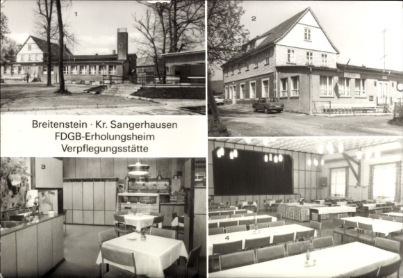 Ak Breitenstein im Harz, recreatiecentrum FDGB, horecagelegenheid