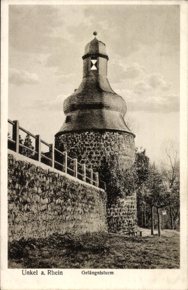 Ak Unkel am Rhein, Gefängnisturm