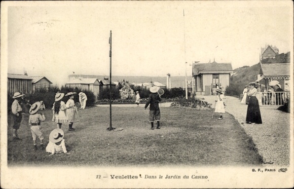 Postcard Veulettes sur Mer Seine Maritime, in the Jardin du Casino