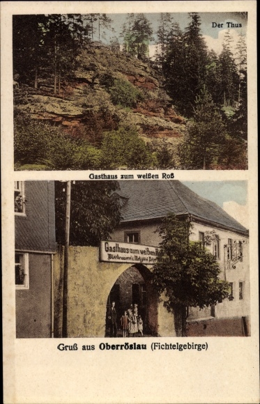 KP Oberröslau Röslau Fichtelgebirge Górna Frankonia Bawaria, Der Tak, Gasthaus zum Weißen Ross