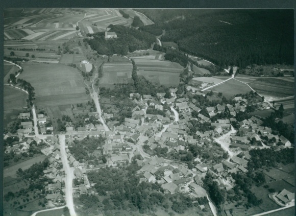 Postcard Crock Auengrund in Thuringia, view of a community in Thuringia, 1938