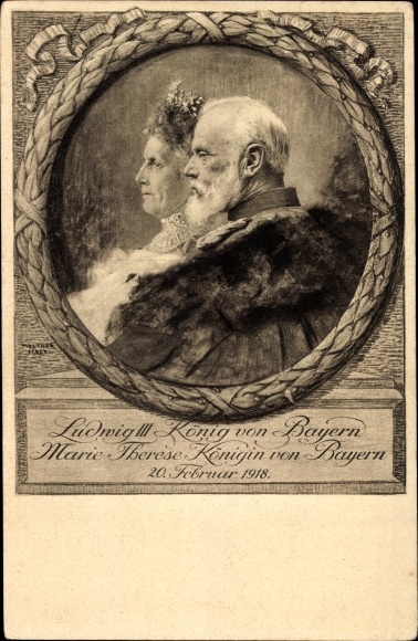 Artist PC Firle, Walther, King Ludwig III of Bavaria, Marie Therese Queen of Bavaria