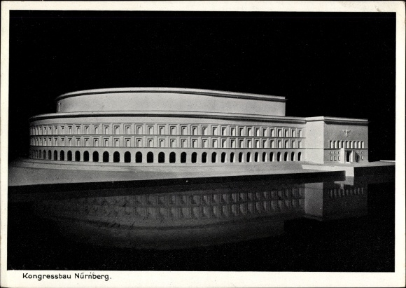 Ansichtkaart Neurenberg in Midden-Franken, congresgebouw, miniatuur
