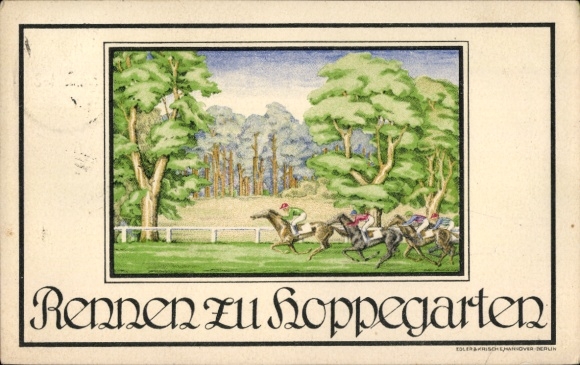 Chromo-Litho Hoppegarten in Brandenburg, racecourse