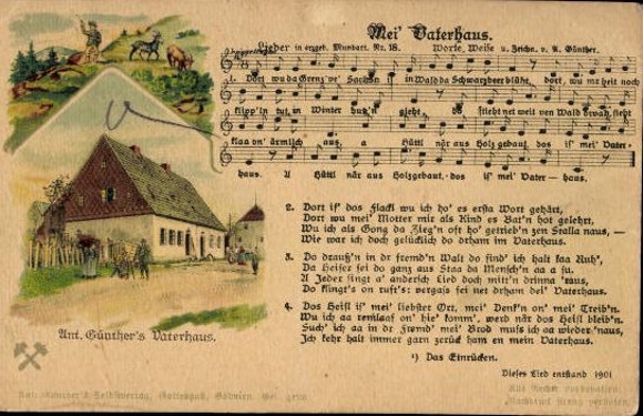 30 individual song cards, Anton Günther