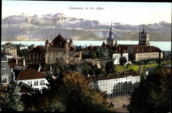 12 alte Ak Lausanne in der Schweiz im Kanton Waadt, diverse Ansichten