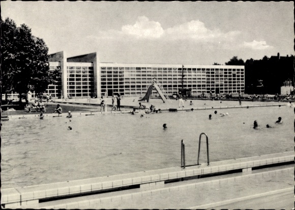 Postcard Leverkusen in the Rhineland, outdoor pool