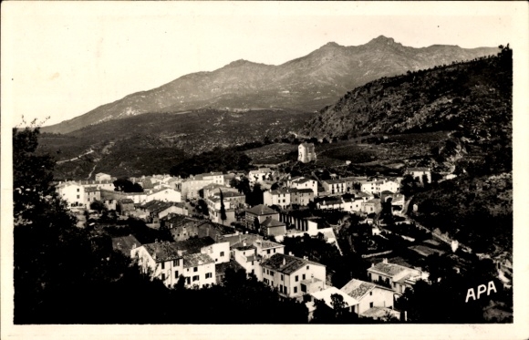 Postcard Le Perthus Pyrénées Orientales, view of the Pyrenees