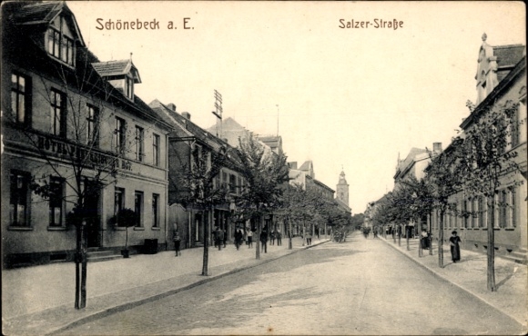 Postcard Schönebeck an der Elbe, Salzer-Straße