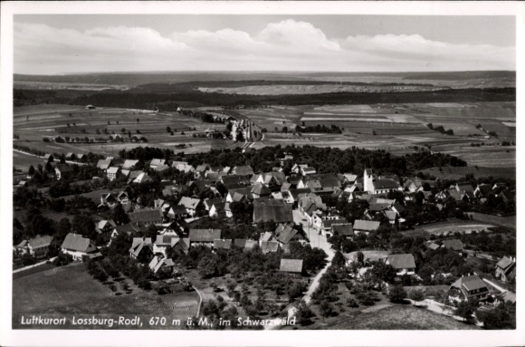 Ak Rodt Loßburg im Schwarzwald, Fliegeraufnahme