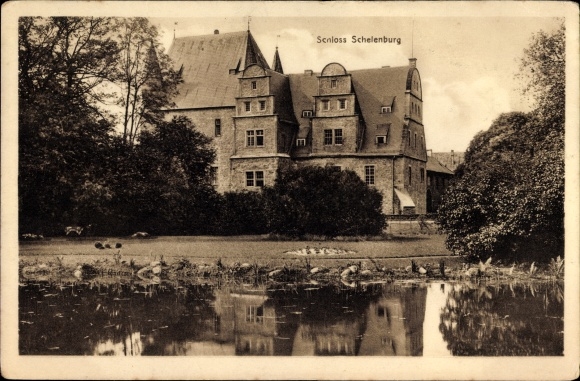 Ak Schledehausen Bissendorf in Niedersachsen, Schloss Schelenburg, Wasserseite