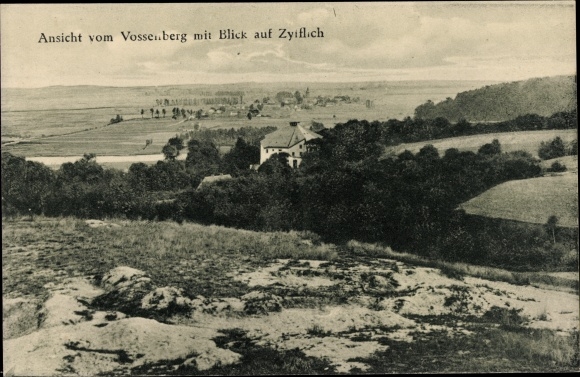 Postcard Zyfflich Kranenburg, view of the area from Vossenberg