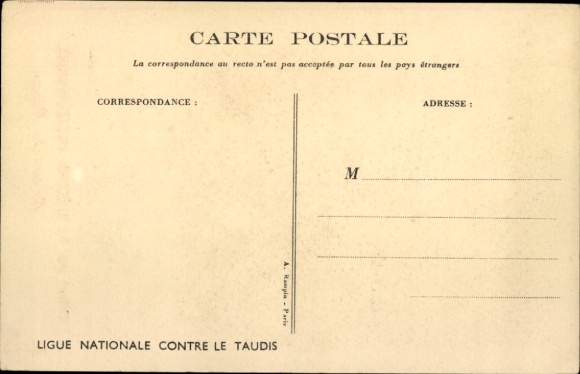 Artist Postcard Poulbot, Francisque, Children and Pig in a Kitchen