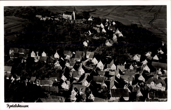 Ak Bodelshausen, Blick auf den Ort mit Umgebung, Feld