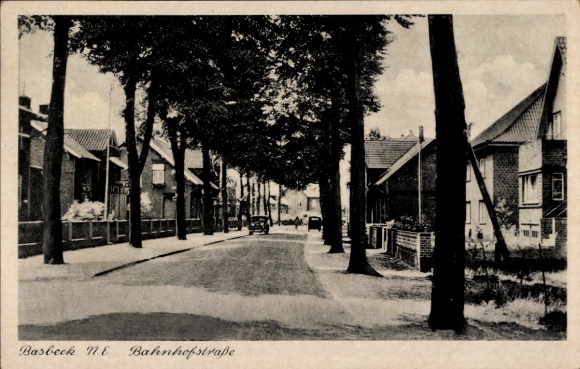 Ansichtkaart Basbeck an der Niederelbe Hemmoor, Bahnhofstrasse