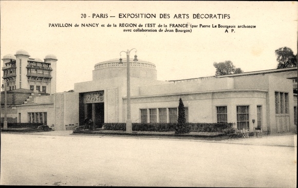 Postcard Paris, Decorative Arts Expo 1925, Pavilion of Nancy and the Eastern Region of France