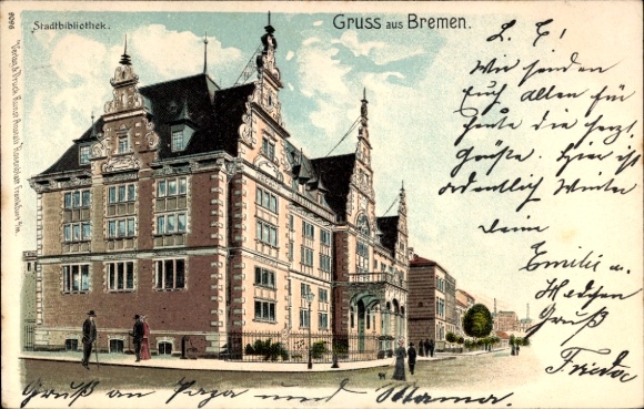 Chromo-Litho Hanseatic City of Bremen, City Library
