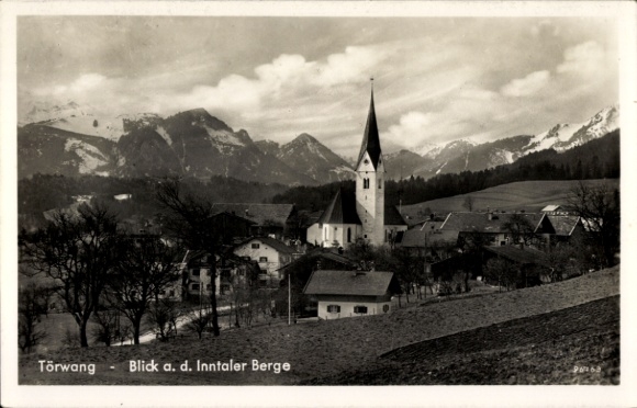 Postcard Törwang Samerberg in Upper Bavaria, Inntal Mountains, Church
