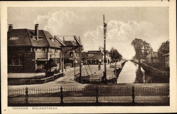 Ak Veendam Groningen Nederland, Molenstreek