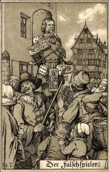 Artist Postcard Jodolfi, The Cardsharp