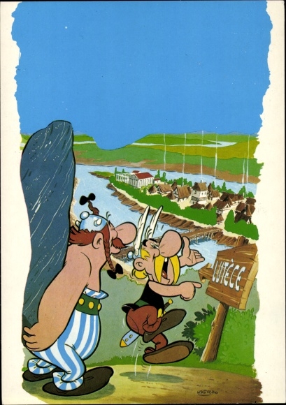 Artist PC Uderzo, Asterix and Obelix, Hinkelstein, Lutece, Paris