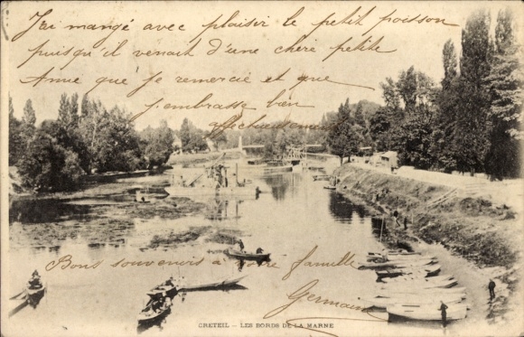 Postcard Créteil Val de Marne, les Bords de la Marne