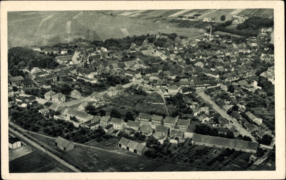 Postcard Goldberg in Mecklenburg, total view, aerial photo