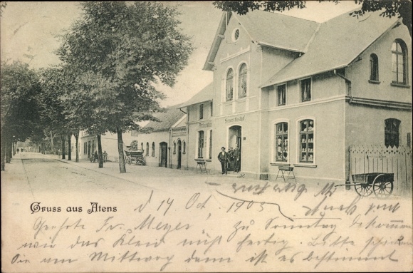 Postcard Atens Nordenham in the Oldenburger Land, street section, action