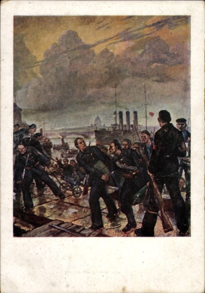 Artysta KP Schuchmin, Rewolucja rosyjska, Pancernik Aurora 1917, Rosyjscy marynarze