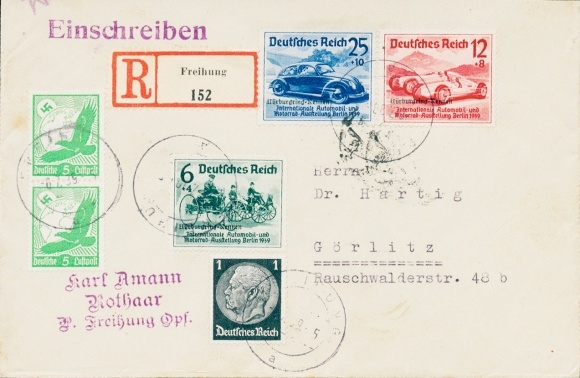 Michel 695/7 i 512, 529 (2) w sprawie listu R z 1939 r.
