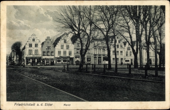 Ak Friedrichstadt an der Eider, Markt