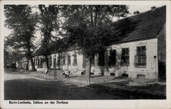 Postcard Berlin Steglitz Lankwitz, Castle at the Dorfaue