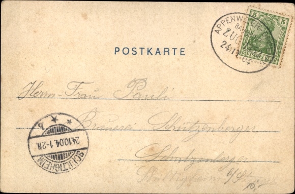 Postcard Durbach in Baden, view of the town, Inn zum Ritter