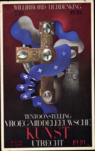 Ak Utrecht, Willibrord Tentoonstelling vroegmiddeleeuwsche Kunst, tentoonstelling 1939, kruis