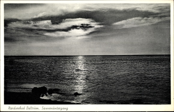 Postcard Baltrum, sunset