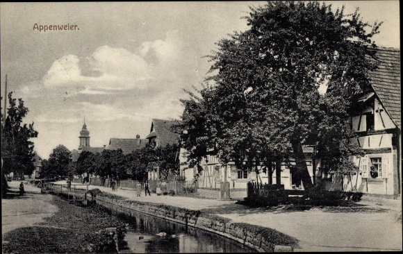 PC Appenweier in Baden Black Forest, war catering establishment, partial view of the village