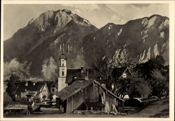 Artist Postcard Kürmaier, Anton, Kiefersfelden in Upper Bavaria, At the Messner Wirt, HDK 398