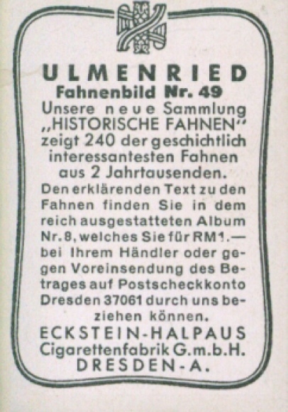 Collection picture Ulmenried flag picture no. 49, Danish royal banner in the 14th century