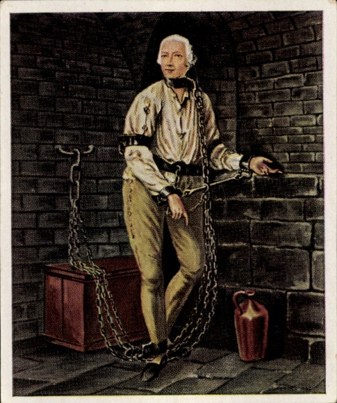 Collector's picture The Greats of World History Group 4 No. 90, Baron von der Trenck, engraving by. Mansfeld