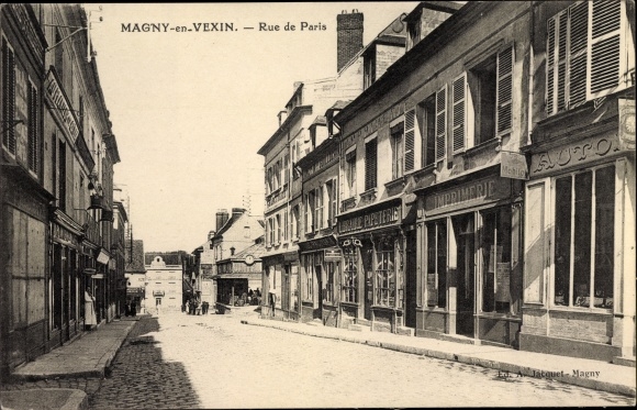 Ak Magny en Vexin Val-d’Oise, Rue de Paris