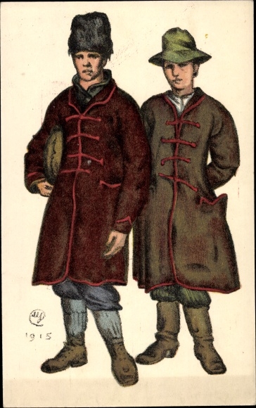 Artist Postcard Dobuzynski, M., Poljaki, Poland in costume