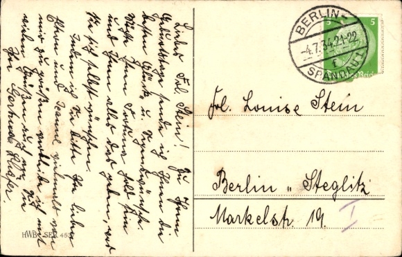 Postcard Happy Birthday, Dice Cup, Clover Leaves, Horseshoe