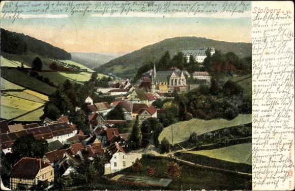 Ak Stolberg im Harz, plaats en omgeving