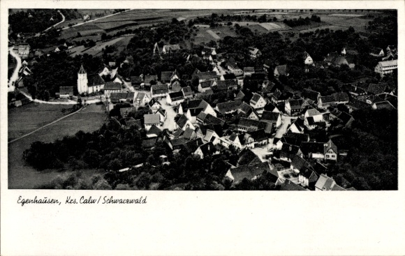 Ak Egenhausen im Nordschwarzwald, Fliegeraufnahme