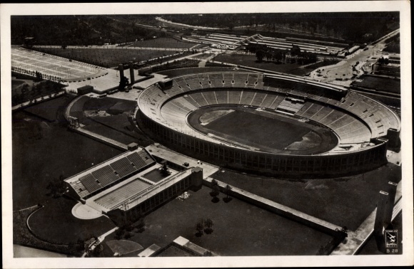 PC Berlin Charlottenburg Westend, Reichssportfeld, Olympic Stadium, aerial photo