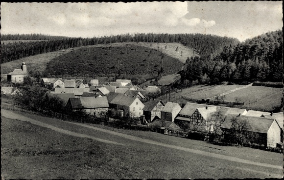 Postcard Licherode Alheim in Hesse, town view